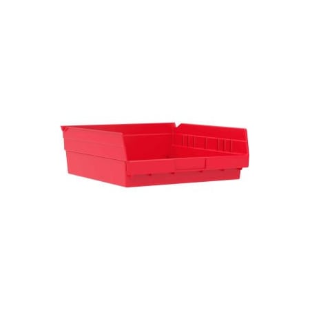 Akro-Mils Shelf Storage Bin, Plastic, Red, 12 PK 30170RED